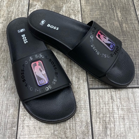 Hugo Boss | Shoes | 0 Authentic Hugo Boss Mens Sandal Slipper Nba Edition  Nwt | Poshmark